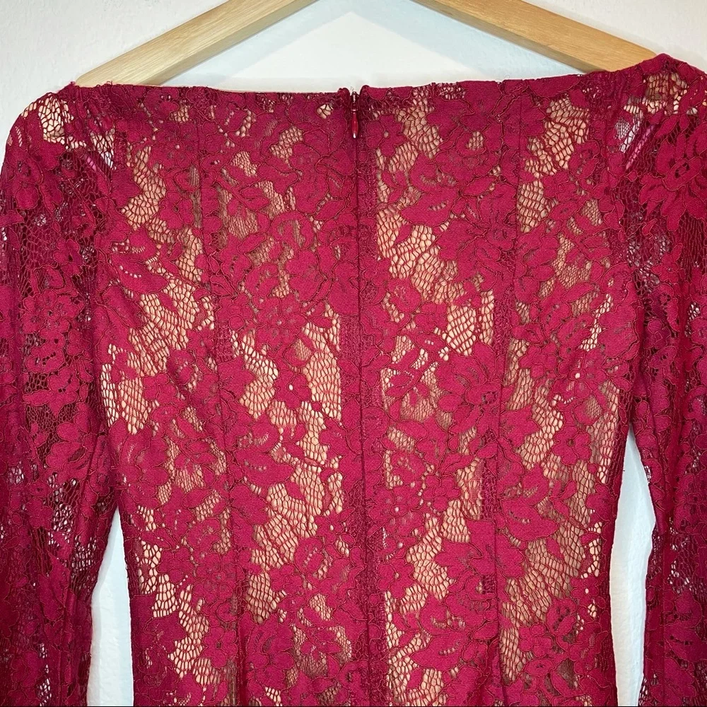 MAJORELLE Benson Mini Dress in Cranberry Red Dress - Picture 9 of 16